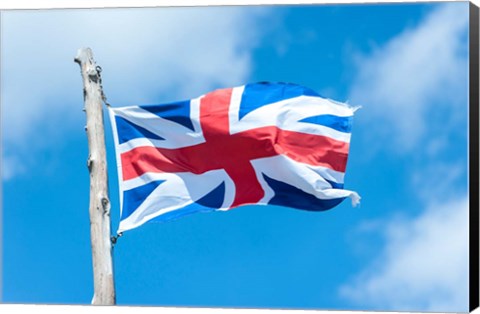 Framed British Flag, Jamestown, Virignia Print