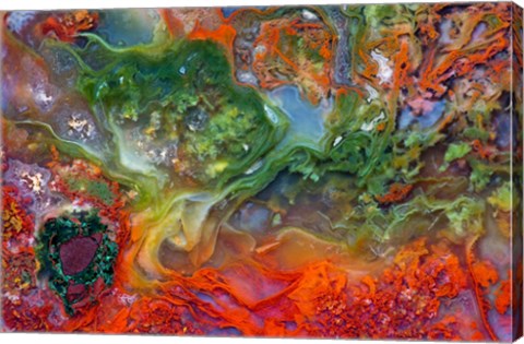 Framed Colorful Agate Print