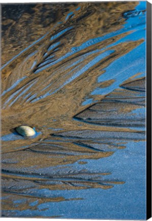 Framed Sand And Water Detail On Ruby Beach Print