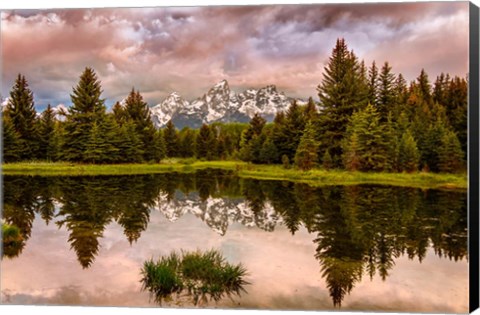 Framed Schwabacher Landing, Panorama, Wyoming Print