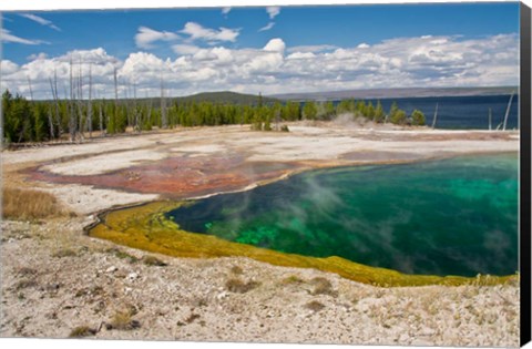 Framed Abyss Pool, West Thumb Geyser Basin, Wyoming Print