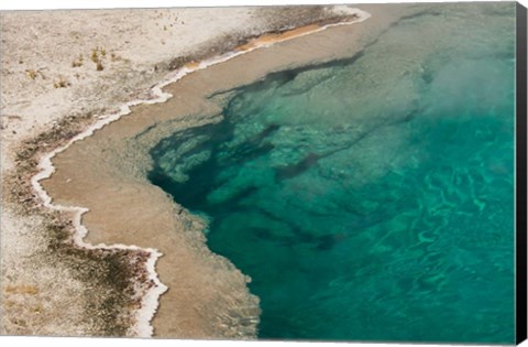 Framed Black Pool, West Thumb Geyser Basin, Wyoming Print