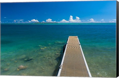 Framed Pier With Cooks Island, Guam Print