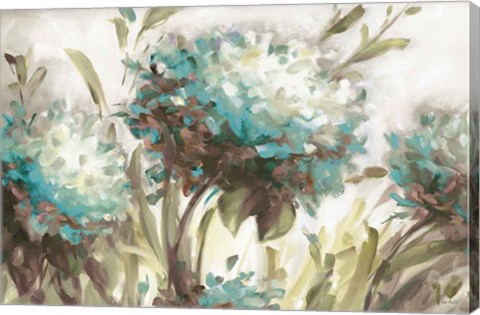 Framed Hydrangea Field Neutral Print