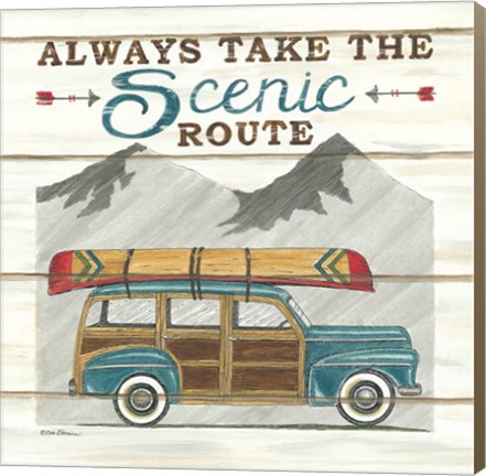 Framed Always Take the Scenic Route Print