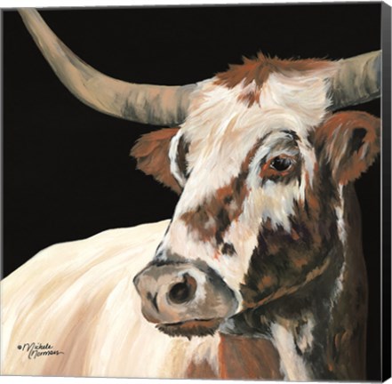 Framed Longhorn Love Print