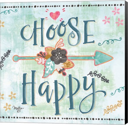 Framed Choose Happy Print