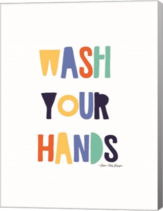 Framed Wash Your Hands Print