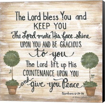 Framed Lord Bless You Print