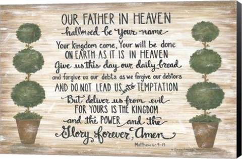 Framed Our Father in Heaven Print