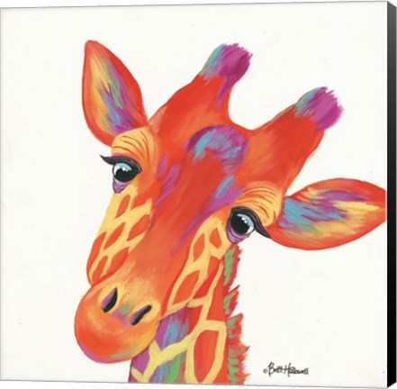 Framed Cheery Giraffe Print