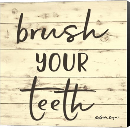 Framed Brush Your Teeth Print