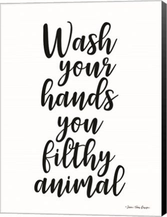 Framed Wash Your Hands Print