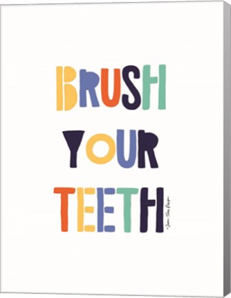 Framed Brush Your Teeth Print