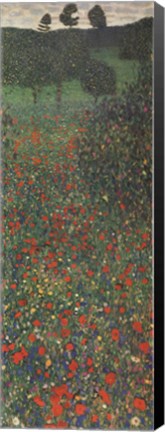 Framed Field of Poppies Print