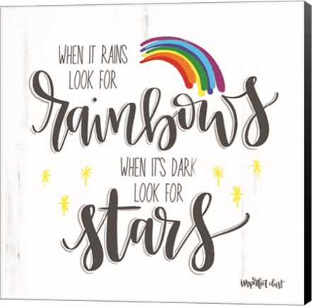 Framed Rainbows and Stars Print