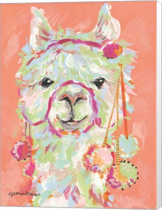 Framed Llama Love Print