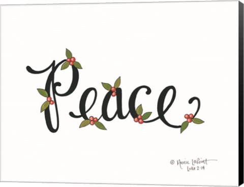 Framed Peace with Berries Print