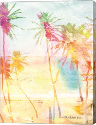 Framed Bright Summer Palm Group I Print