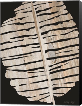 Framed Palm Frond Wood Grain II Print