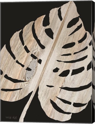 Framed Palm Frond Wood Grain III Print