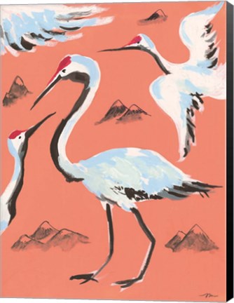 Framed Storks II Print