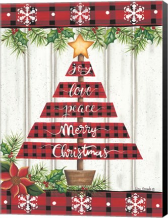 Framed Red Buffalo Plaid Tree Print