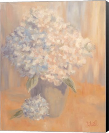 Framed Hydrangeas in the Morning Light Print