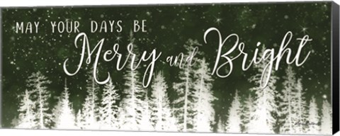Framed Merry and Bright Print