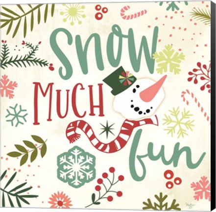 Framed Snow Much Fun Print