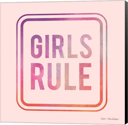 Framed Girls Rule Print