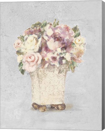 Framed Parlor Roses II Sage Print