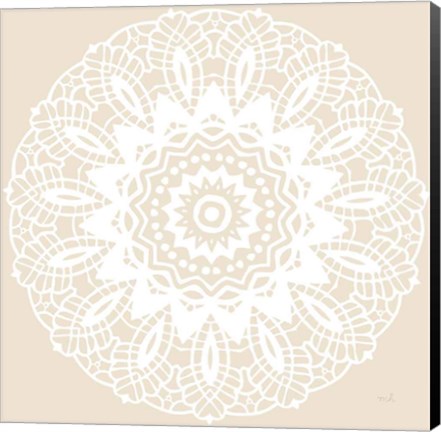 Framed Contemporary Lace Neutral II Print