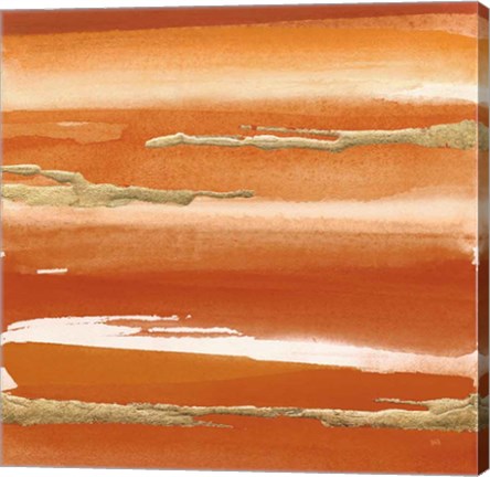 Framed Gilded Mandarin III Burnt Orange Print