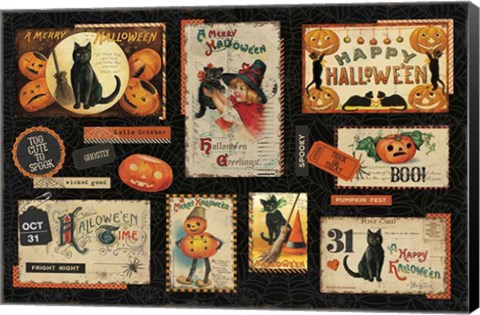 Framed Halloween Nostalgia I Print