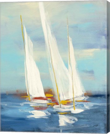 Framed Summer Regatta III Red Yellow Print