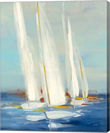 Framed Summer Regatta II Red Yellow Print