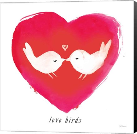 Framed Love Birds Print