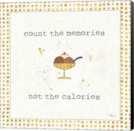 Framed Calorie Cuties VI Dot Border Print