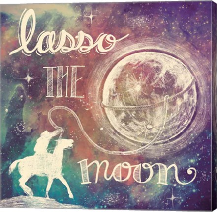 Framed Universe Galaxy Lasso the Moon Print