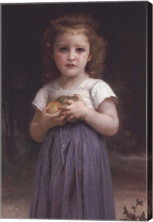 Framed Little Girl Holding Apples in Her Hands Print