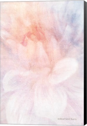 Framed Soft Dahlia Pastel Peach Lilac Print