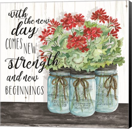 Framed Blue Jars - New Beginnings Print