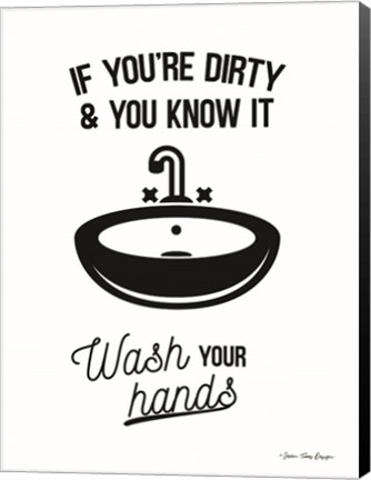 Framed Wash Your Hands Print