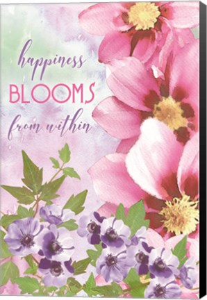 Framed Happiness Blooms Within Print