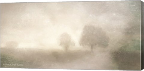 Framed Foggy Soft Morning Landscape Print