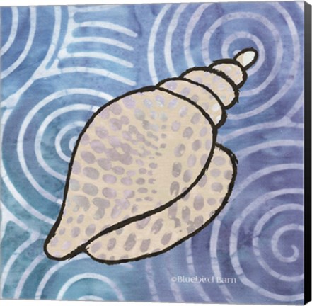 Framed Whimsy Coastal Conch Shell Print