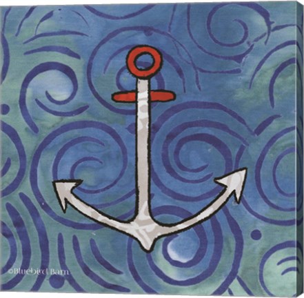 Framed Whimsy Coastal Anchor Print