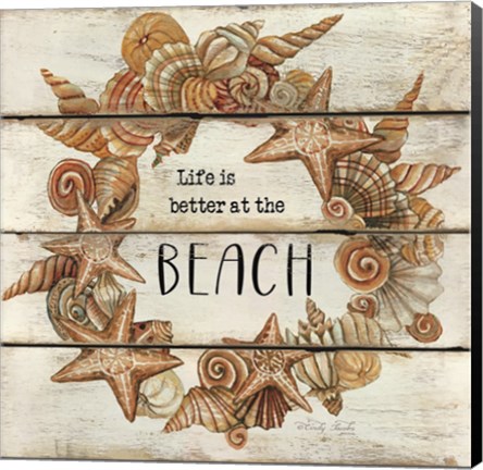 Framed Life is Better at the Beach Print