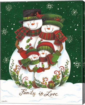 Framed Snow Family II Print